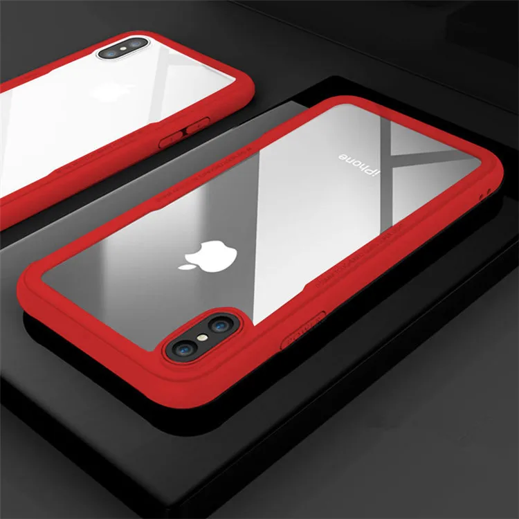 Роскошь для IPhone X 10 Мягкие TPU край закаленное Стекло ультра тонкий прозрачный
