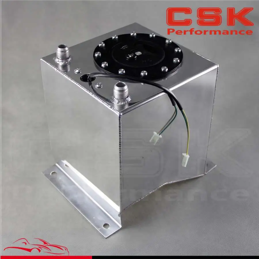 Топливный бак гоночного дрифта 9 5 л + Отправитель уровня 2 галлонов полированный