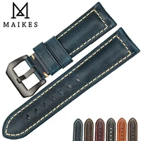 maikes women men handmade watch band genuine calf leather watch accessories 22mm watch strap stainless steel buckle watchband