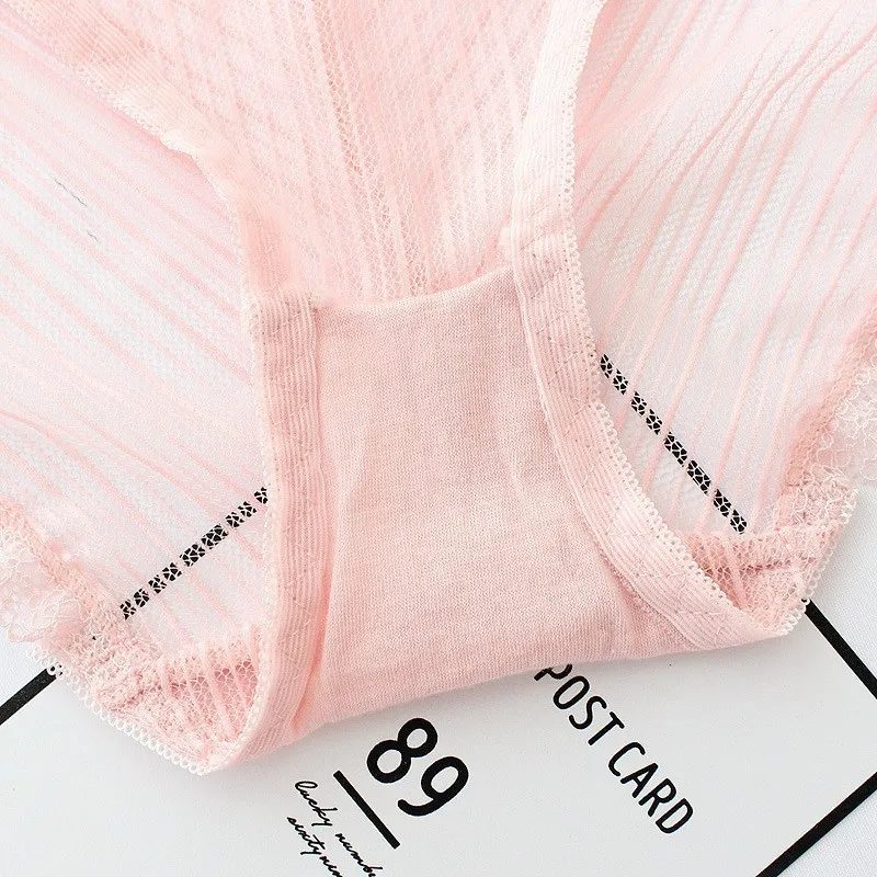 Roseheart женские модные розовые хлопковые кружевные трусики с низкой талией нижнее