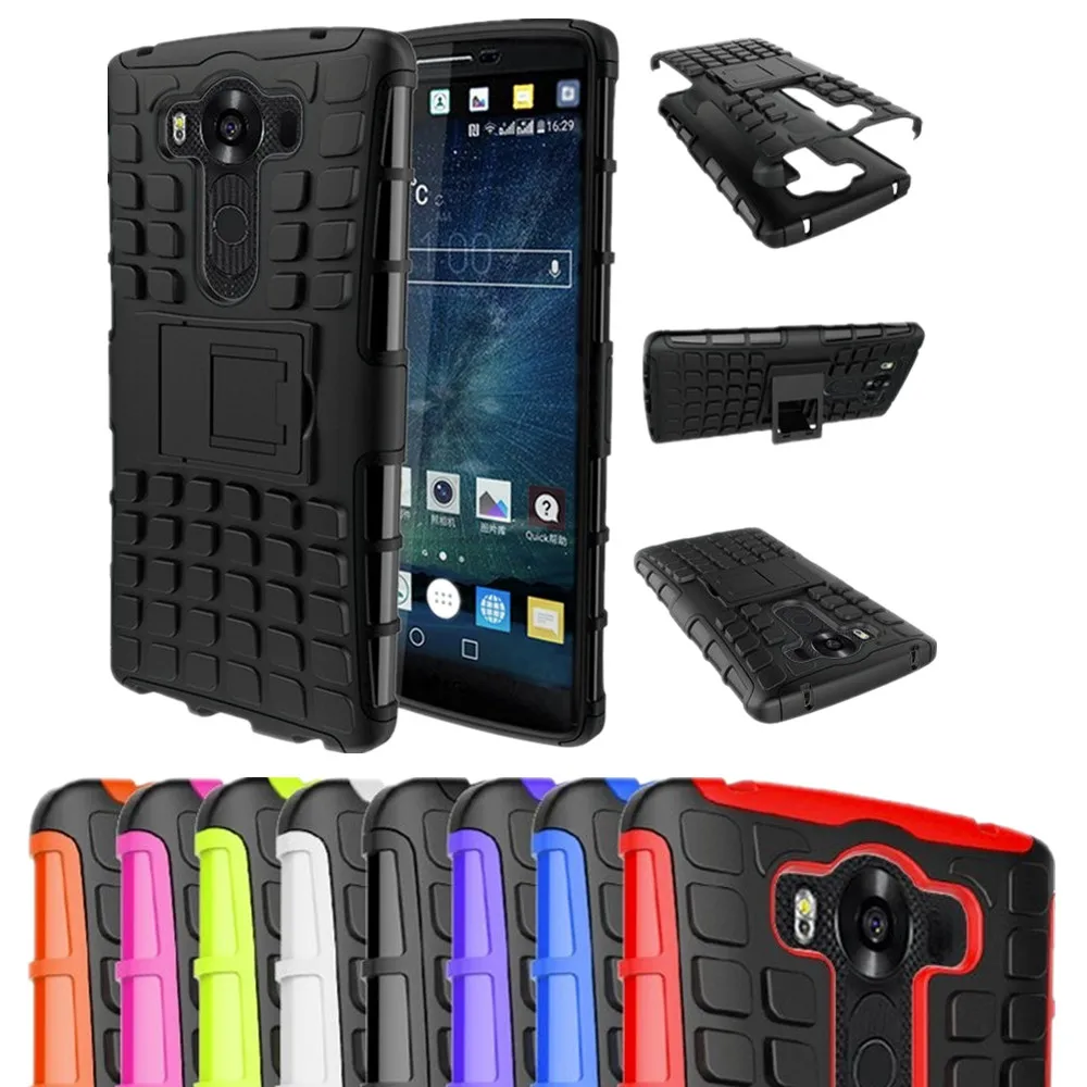 Для LG V10 H968 F600/G4 Pro Hybrid PC + TPU Броня Heavy Duty Kickstand Противоударный Стенд Держатель