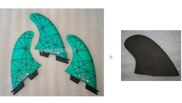 Green log simplepack FCS II плавники для серфинга G5 FCS 2 светло-синий Tri Набор M плавник для серфинга с ребром сумка гидрофольга аксессуары для сёрфинга - Цвет: Green log simplepack