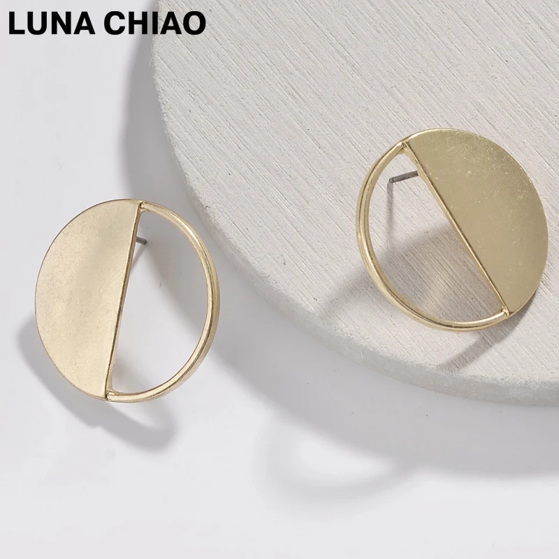 LUNA CHIAO 2018 модное золотистое серебристое покрытие круглые полукруглые пустотелые