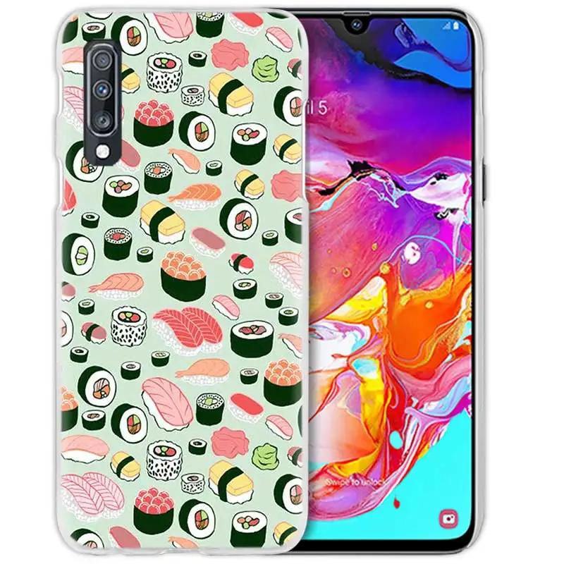 Цветной чехол для samsung Galaxy A50 A70 A20e A40 A30 A20 A10 A8 A6 Plus A9 A7 жесткий прозрачный чехол для телефона из поликарбоната
