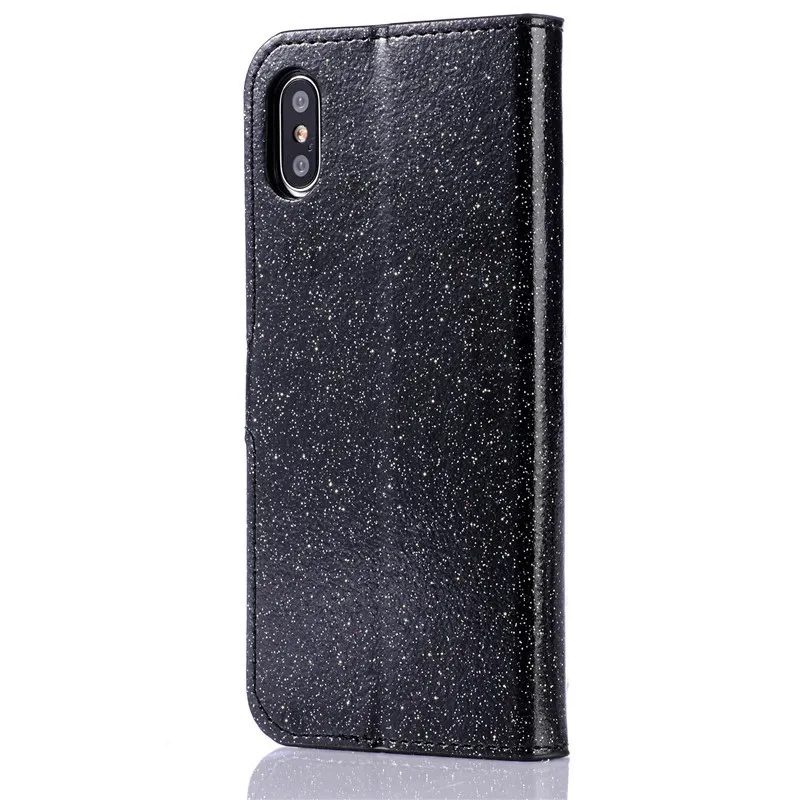 Блестящий Магнитный кожаный чехол с бантом для iphone 11 pro max XS Max XR X, роскошный чехол-книжка для iphone 7, 8, 6, 6s Plus