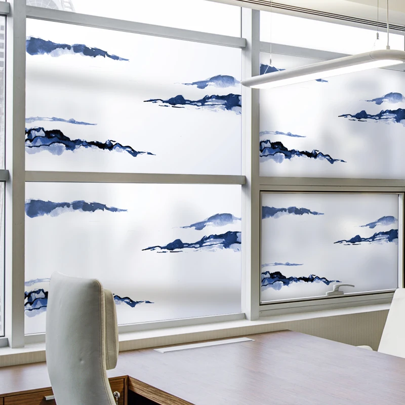 Бесплатная статическая липкая оконная пленка на заказ матовая непрозрачная