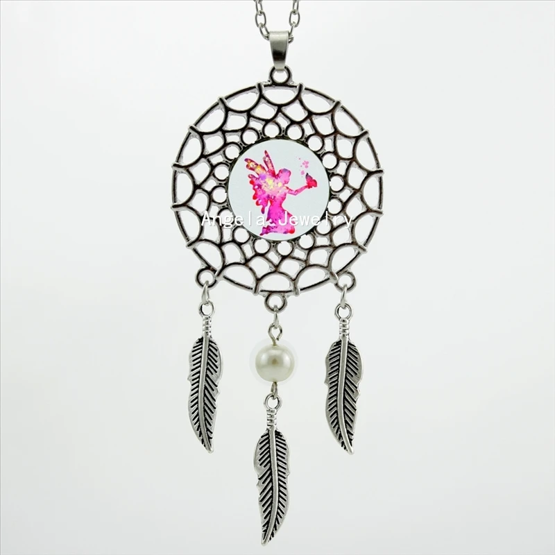 2017 Мода Стиль розовый сказочное Ожерелье Фея Ангела ювелирные изделия роман