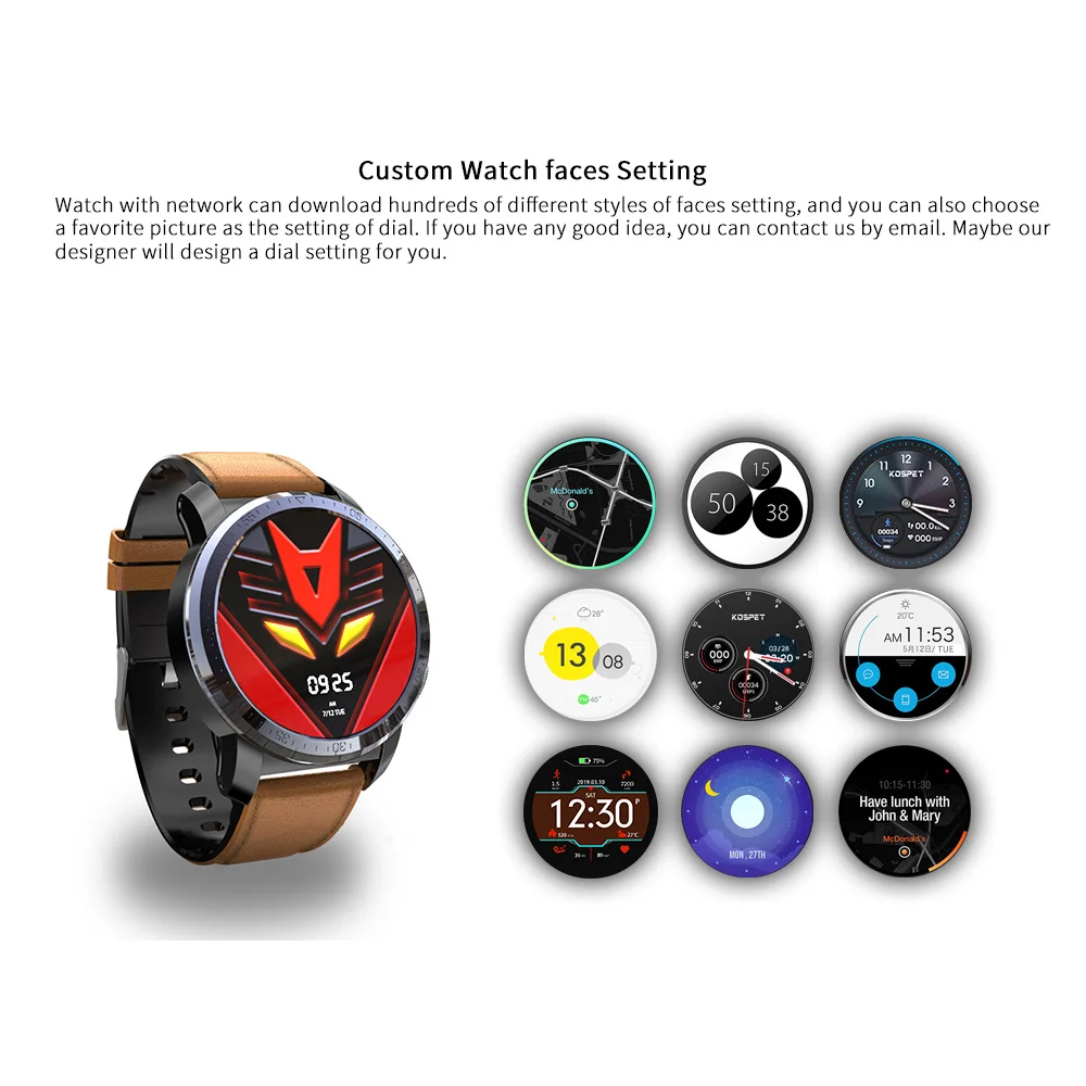 Новые смарт часы Kospet Optimus Pro телефон с GPS 4G водонепроницаемые Android 7 1 2 ГБ 16 3 32