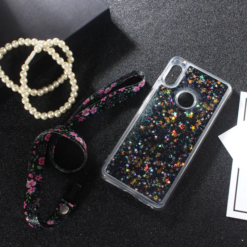 Huawei Nova 4 3 i Case Glitter Silicone Soft TPU Clear Liquid Phone on For 3i Back black Cover | Мобильные телефоны и