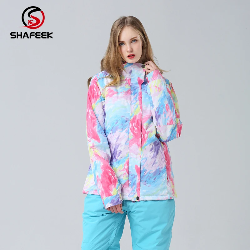Женские лыжные костюмы SHAFEEK лыжная куртка для женщин Сноубордическая штаны