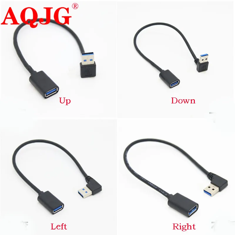 1 шт. кабель удлинитель USB 3 0 под прямым углом 90 градусов|Компьютерные кабели и
