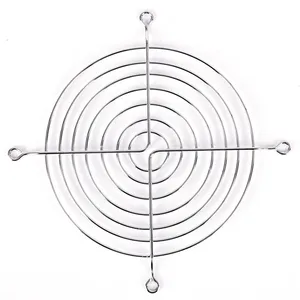 Защитная крышка из нержавеющей сталиЗащитная крышка для компьютерного вентилятора, 120 мм, чехол с 7 кольцами, вентилятор ACDC, охлаждающий вентилятор