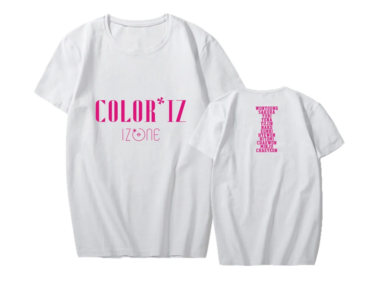 Kpop IZONE дебютный альбом COLORIZ концертная футболка с короткими рукавами толстовка