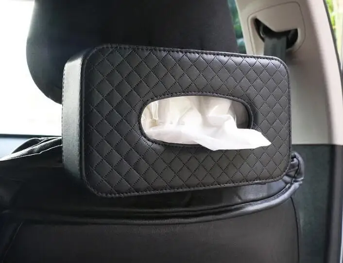 Кожаный Автомобильный ящик для салфеток автоматический насос держатель