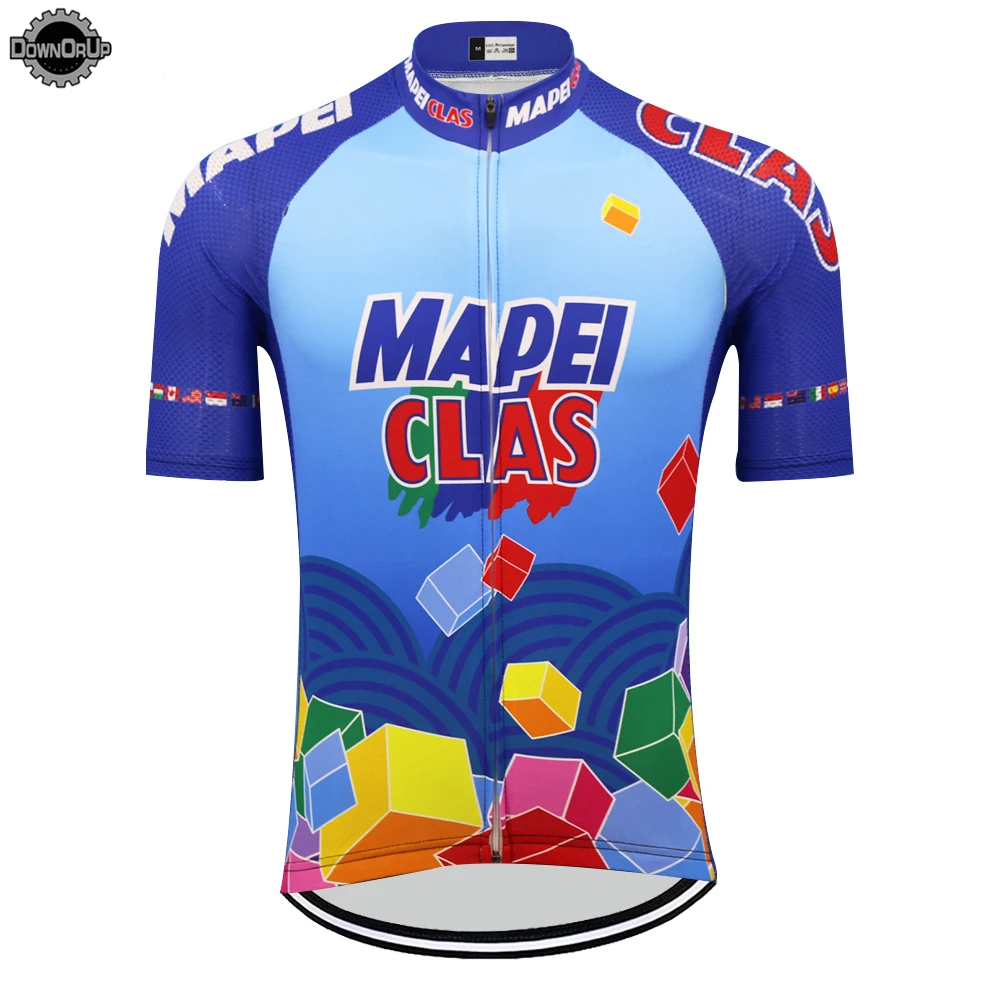 mapei clas Велоспорт Джерси для мужчин с коротким рукавом ropa ciclismo Велосипед Одежда mtb Джерси велосипедная одежда Maillot одежда для велосипедистов