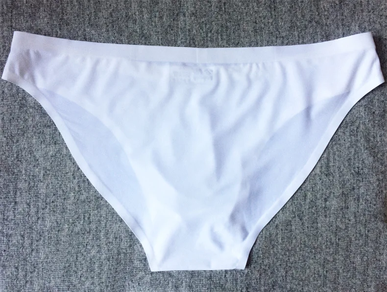Sexy Underwear Men Underpants For 2018 Solid Ice Silk Briefs Breathable Transparent U convex Mens Brief Cueca |