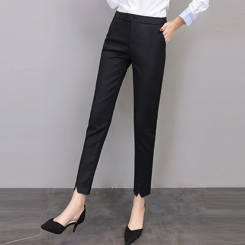 2018 осенние профессиональные деловые формальные брюки женские для девочек тонкая