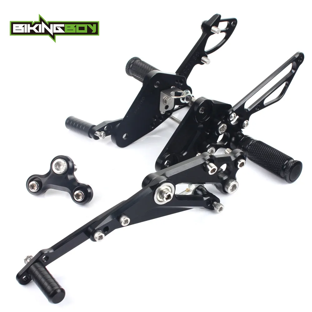 Black BIKINGBOY для Suzuki GSF 1250 BANDIT 07-11 GSX1250 2007 2008 2009 2010 2011 регулируемая коробка передач педали для ног сзади комплекты - Цвет: Black