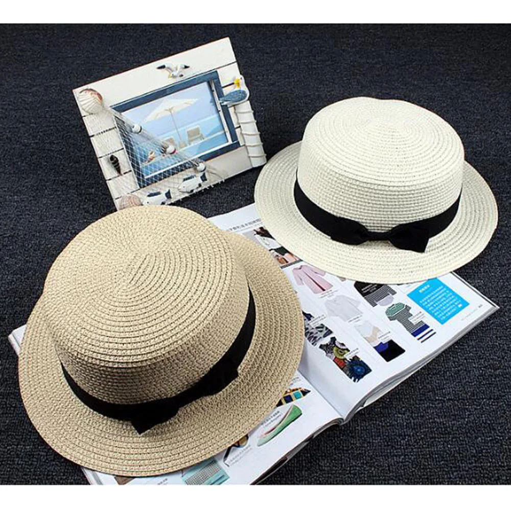 Женская летняя соломенная Кепка Снэпбэк с лентой 2017|straw boater hat|boater hatstraw |