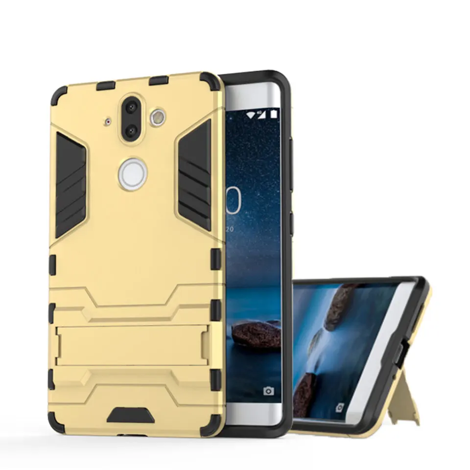 Роскошный противоударный силиконовый + пластиковый жесткий чехол для Nokia 9 8 Sirocco 7