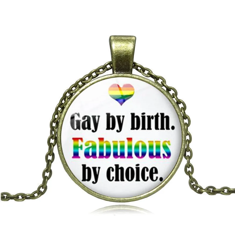 XUSHUI XJ Gay Pride женское ожерелье By Birth сказочное по выбору бижутерия со стеклянными