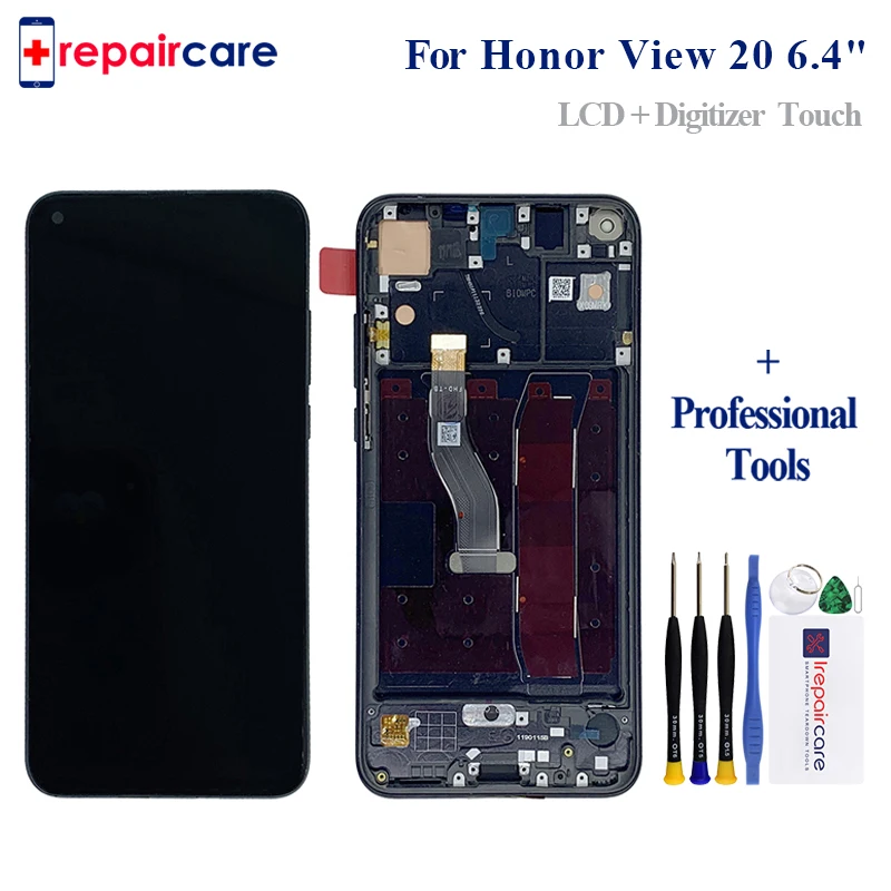 5 шт.,, для huawei Honor View 20, ЖК-дисплей, сенсорный экран, дигитайзер, сборка для Honor V20, ЖК-дисплей, сенсорный, запасные части