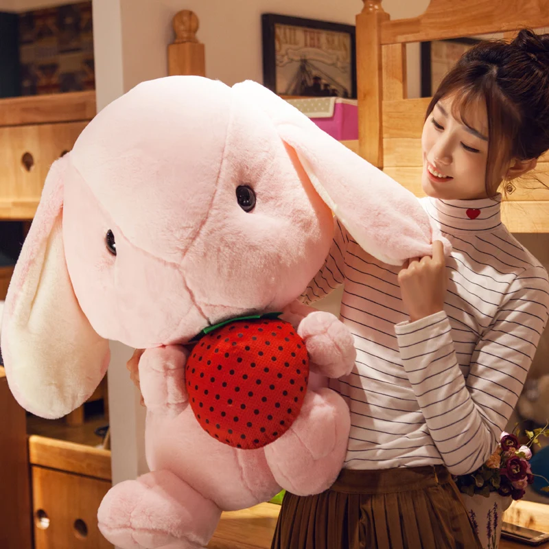 Dorimytrader 75cm Большой симпатичный мягкий мультфильм Bunny плюшевый игрушка 30 см Большой фаршированный животный кролик Кукла подушка Girl Prsent DY60048