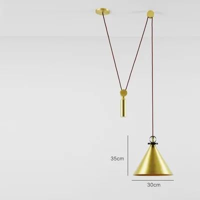 30cm Brass color LuKLoy подвесной латунный цветной Регулируемый подвесной светильник, прикроватный подвесной светильник, подвесной светильник для спальни, гостиной, подвесной светильник - Цвет корпуса: 30cm Brass color