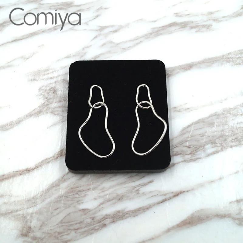 Серьги-подвески Comiya женские длинные серьги серебристого цвета в абстрактной