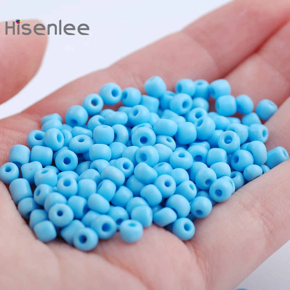 Hisenlee 4 мм 50 г/упак. (около 500 шт) озеро голубое стекло керамическая текстура