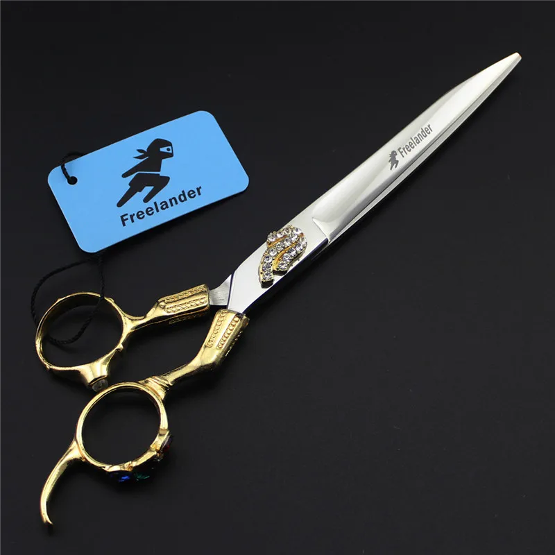 Профессиональные ножницы для груминга домашних питомцев 7 дюймов золотистого