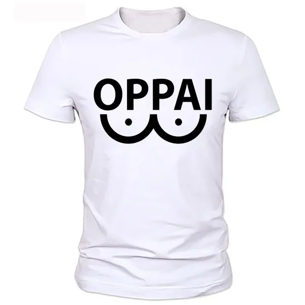 Мужская сексуальная летняя футболка с принтом от OPPAI 2020 новейшая мультяшным