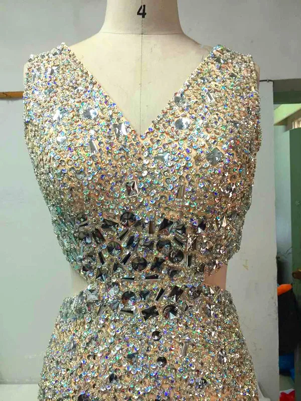 Сверкающие сексуальные платья с v образным вырезом открытой спиной без рукавов