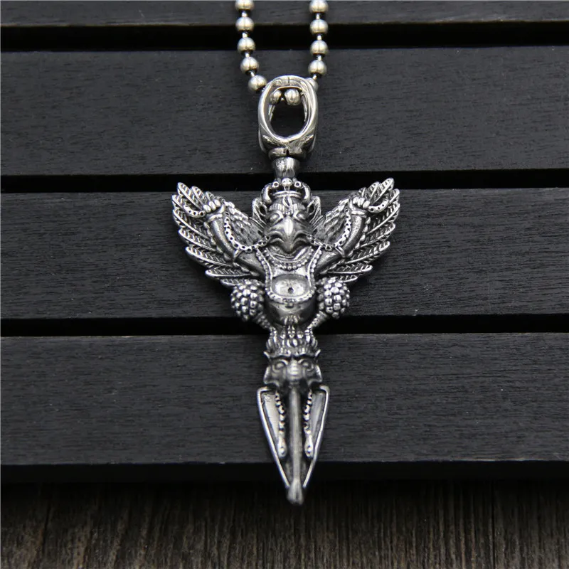 C & R Настоящее серебро 925 пробы кулон ожерелье Орел Ваджрапани тайская серебряная