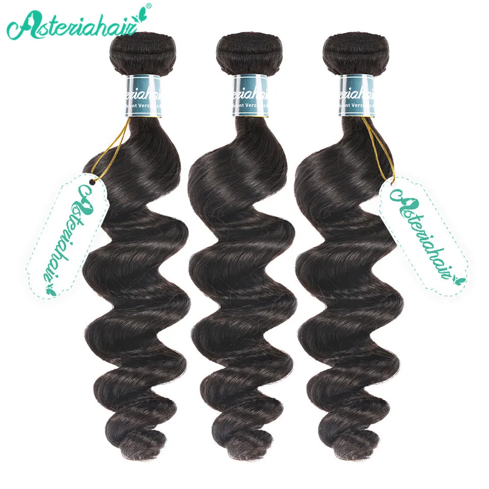 Asteria Hair 3 шт. бразильские свободные волнистые в наборе 10 30 дюймов Натуральные