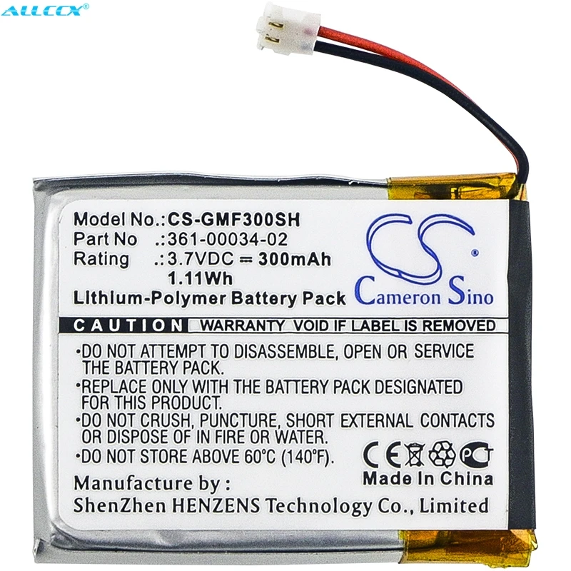 Аккумулятор Cameron Sino 300mAh 361-00034-02 для Garmin Fenix 3, Fenix 3 HR