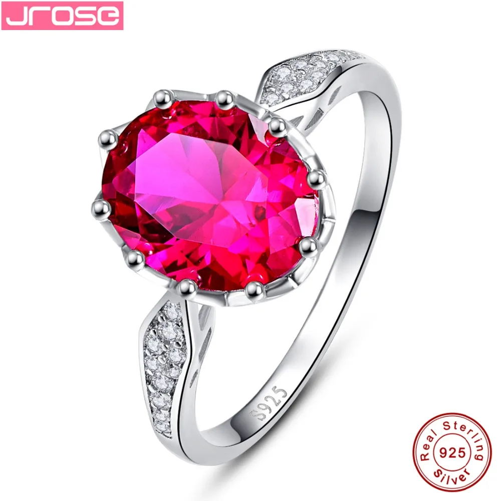 Jrose роскошный шар овальной огранки 2.5ct 100% подлинное Стерлинговое Серебро 925 пробы