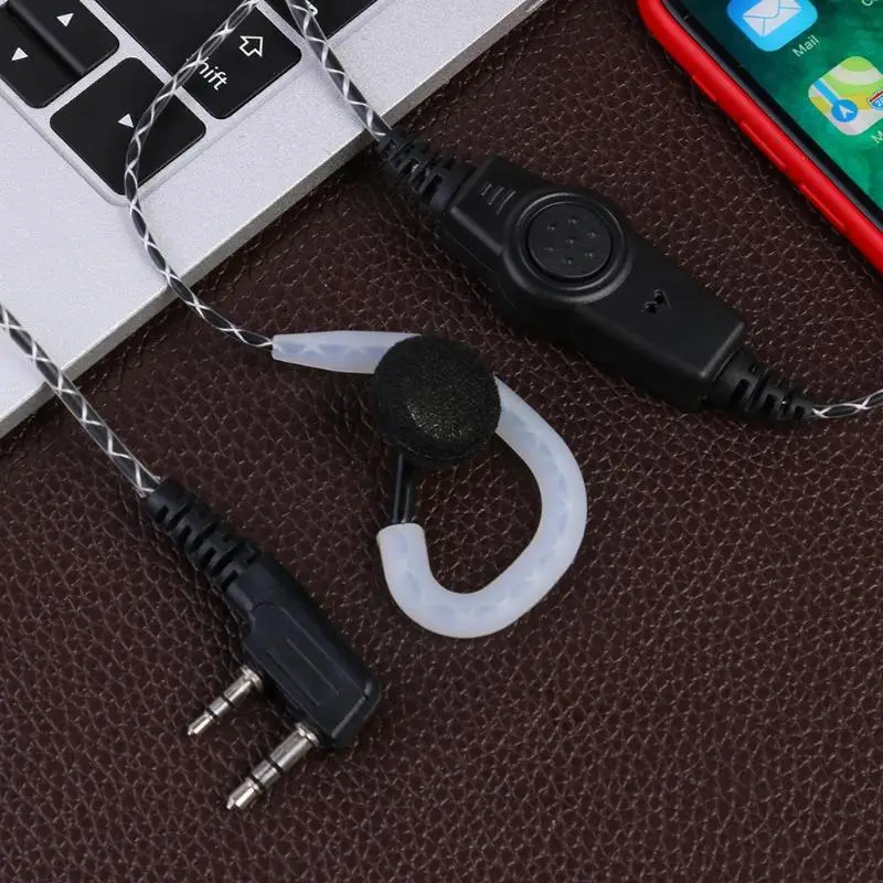 ALLOYSEED 2Pin k тип разъем наушник ушной крючок наушники гарнитура для Kenwood KPG Baofeng UV 5R