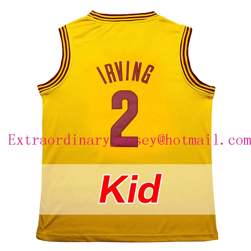 #2 Кирие Ирвинг Молодежи Баскетбол Джерси #23 Леброн Джеймс Малыш Rev 30 Дешевые