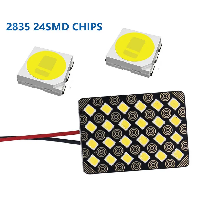 1 шт. CANBUS C5W светодиодный T10 BA9S разъем 12/24SMD 2835 Светодиодный светильник Festoon