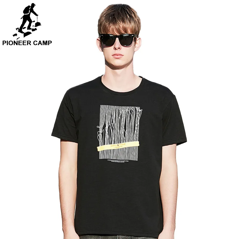 Pioneer Camp 100% хлопок повседневная мужская футболка с круглым вырезом модные мужские