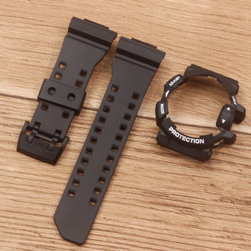 Аксессуары для часов, подходит для Casio GSHOCK, GA-400-1GBA-400, ремешок, чехол, резина, пластик, ремешок, чехол, для мужчин, wo, мужской ремешок для часов