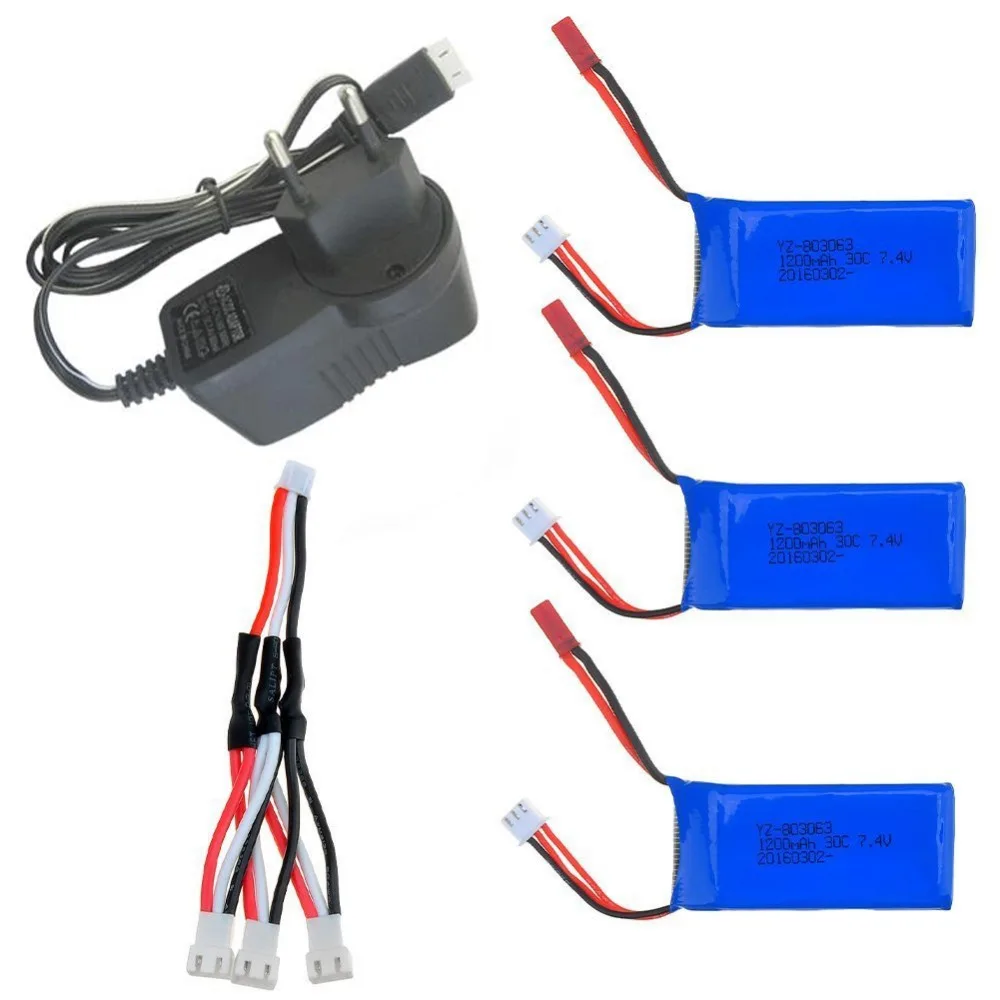 3 шт. 7 4 в 1200 мАч 30C Lipo аккумулятор для Yizhan X6 MJX X101 Wltoys V353 V353B V666 V262 A949 A969 A979 K929 V912 V915 RC