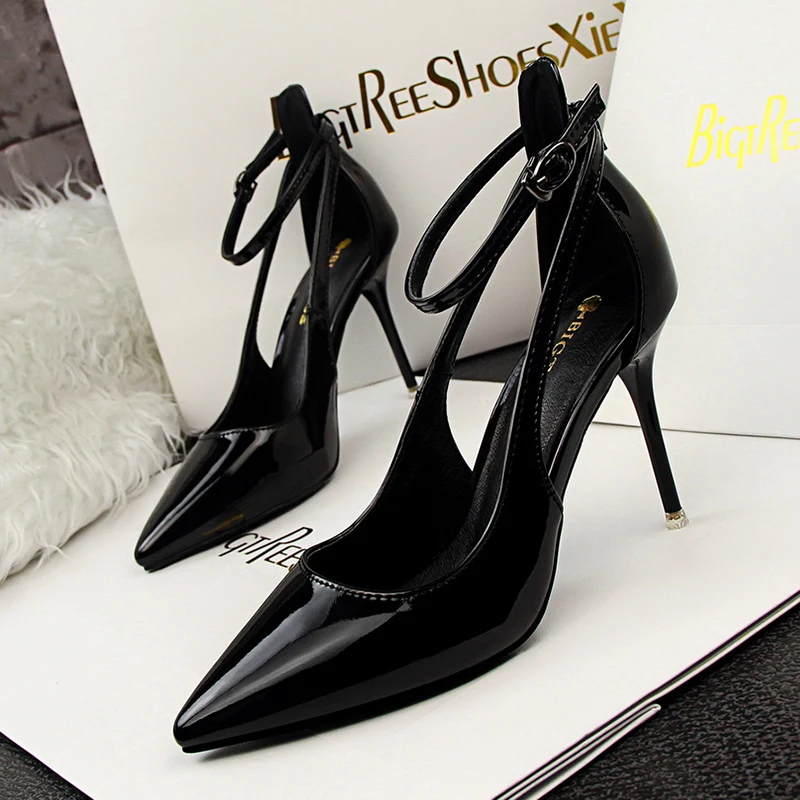 Обувь для вечеринок BIGTREE черные красные туфли на высоком каблуке tacones altos mujer