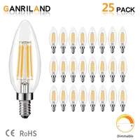 ganriland led e14 220v bulb c35 3 5w led filament bulbs dimmable warm white 2700k candle lamp vintage decorative light for home