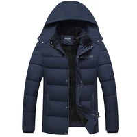 new 2018 mens casual parkas solid fleece winter jackets men hooded thick warn padded overcoat man jaqueta masculino inverno