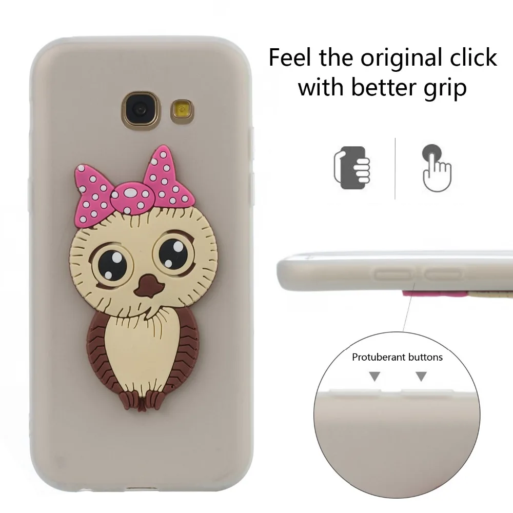 3D чехол с рисунком совы для samsung galaxy a3 2016 a310/2017 a320 a5 a510/2017 a520 Чехлы задней панели