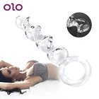 Анальная пробка OLO, вагинальный массаж, стеклянный дилдо из стекла пирекс, кристалл, женская мастурбация, искусственный длинный пенис, член интимные игрушки для женщин
