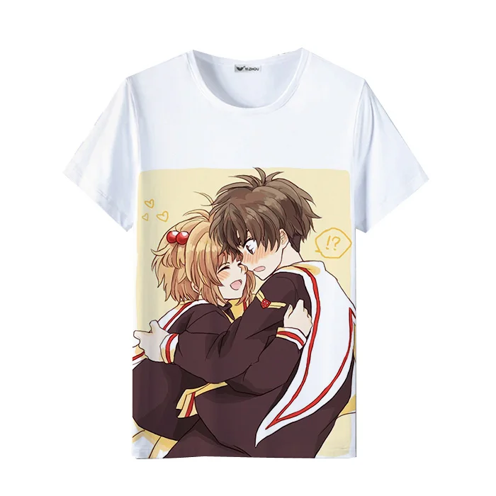 Cardcaptor Sakura, женская футболка Kawaii, короткий рукав, летняя, Femme, футболка, Harajuku, свободные топы, пара, одежда для девочек, милые пальто