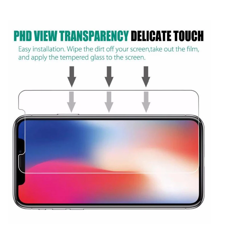 SRLEEKING закаленное стекло для iPhone X XS XR XMAX Защитная пленка экрана 4 5 6s 6plus 7 7plus 8 8plus |